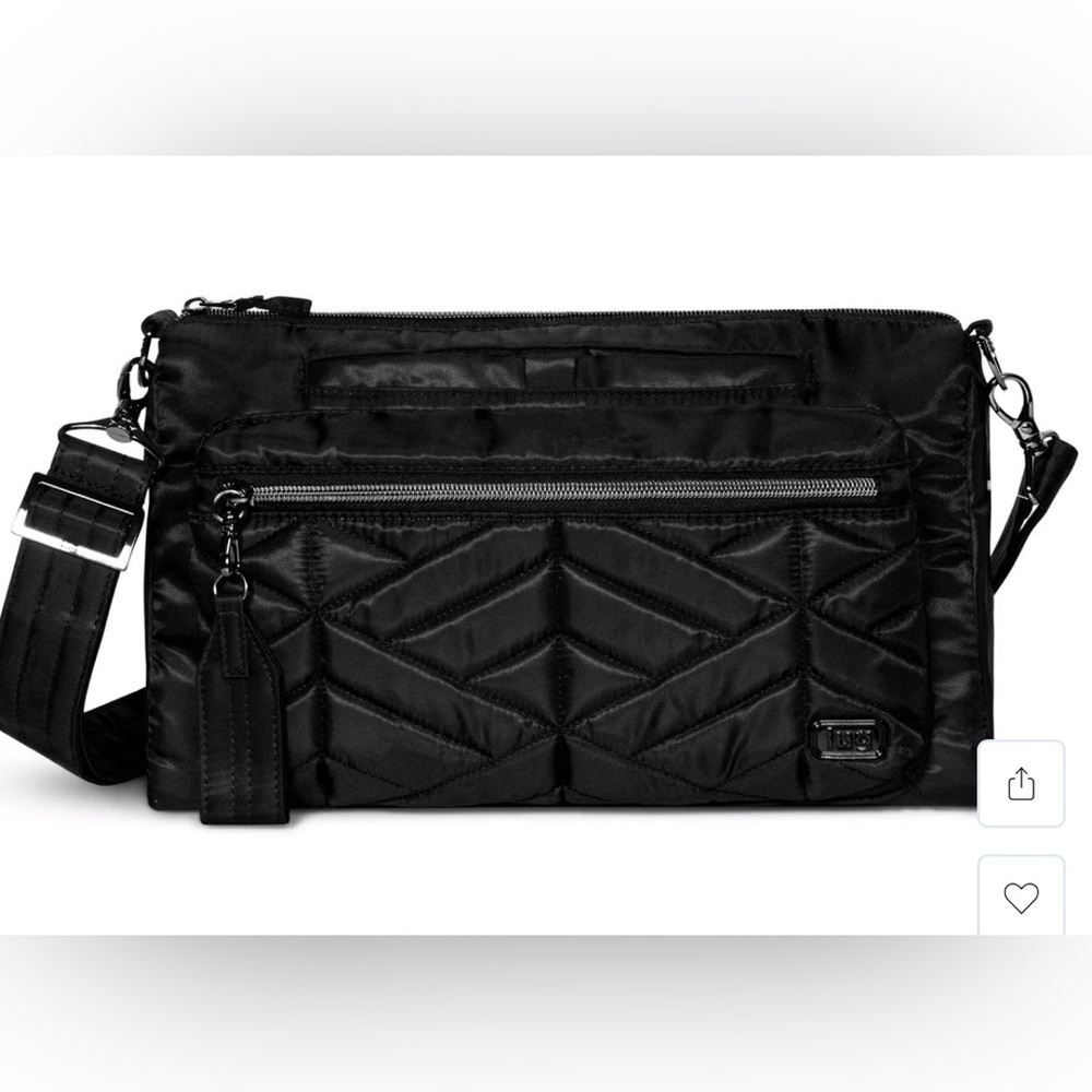 Lug Stretch Crossbody Bag in Midnight Black